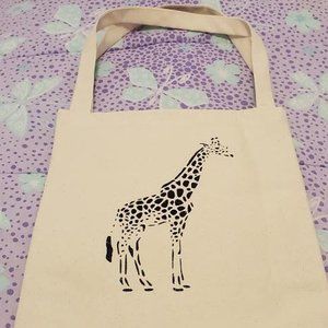 HANDMADE Giraffe Tote Bag